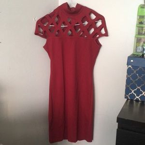Hollow out top bodycon dress